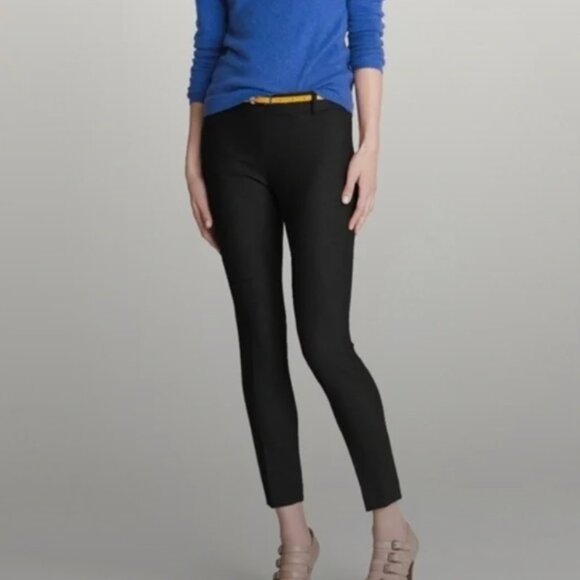 2x J.Crew "Minnie" Pants (Wine Red & Black) - Picture 1 of 8